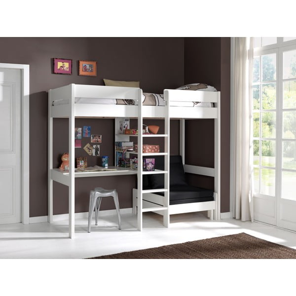 Bílá vyvýšená dětská postel 90x200 cm Pino - Vipack-image-2