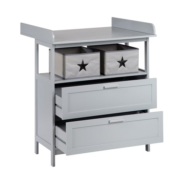 Šedá dětská komoda s přebalovacím pultem 87x100x75 cm Hamburg – Roba-image-2