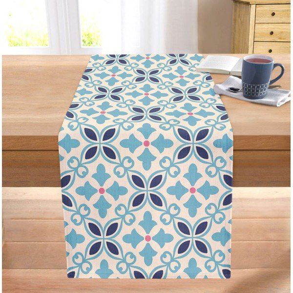 Běhoun na stůl 40x130 cm Blue Tiles – Mila Home-image-2