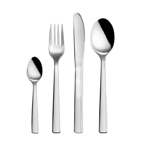 Nerezový příbor 24 ks ve stříbrné barvě Plain – Orion