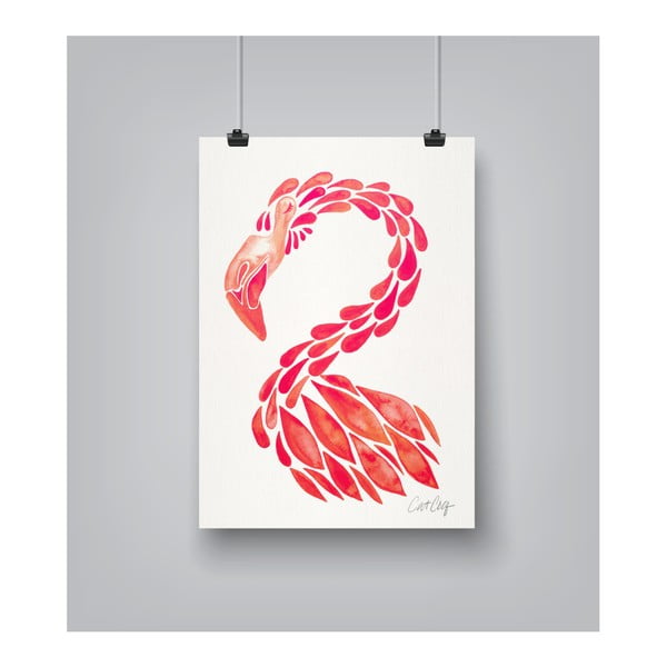 Plakát Americanflat Miami Flamingo by Cat Coquillette, 30 x 42 cm
