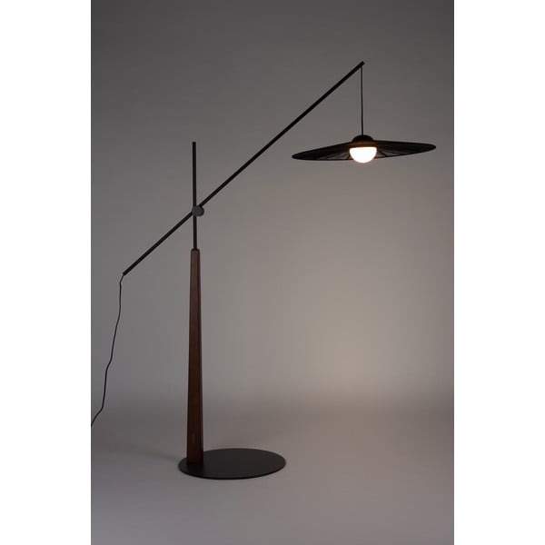 Černá/v tmavě přírodní barvě stojací lampa (výška 200 cm) Belle – Zuiver-image-1