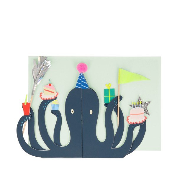 Přání Party Octopus – Meri Meri-image-1