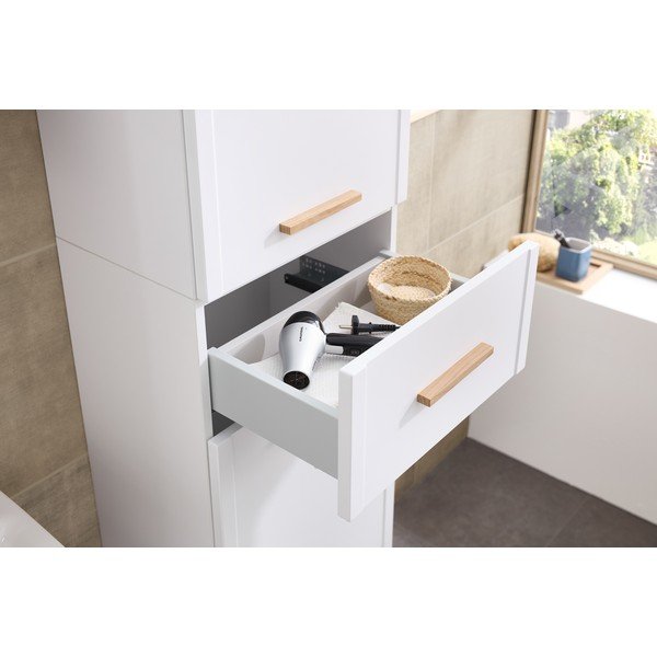 Bílá koupelnová skříňka 184x45 cm Quickset 383 – Pelipal-image-4