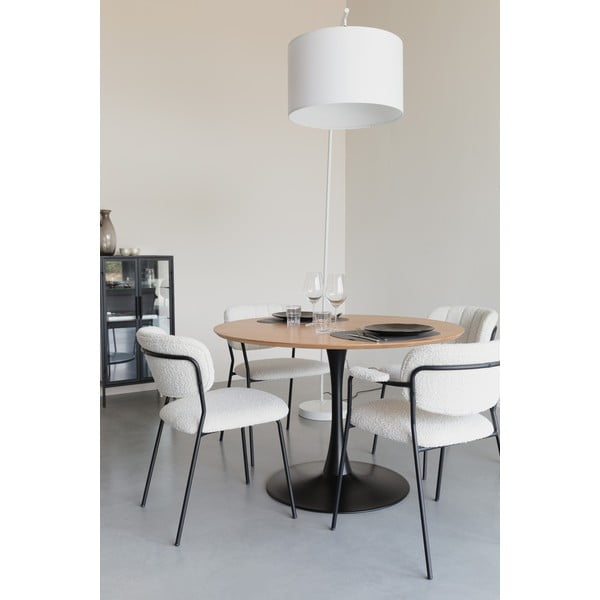 Bílá stojací lampa s textilním stínidlem (výška 220 cm) Martine – White Label-image-2