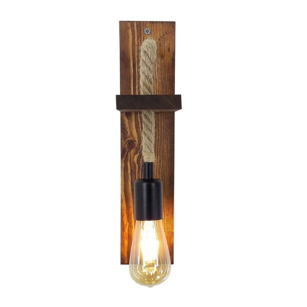Nástěnné svítidlo z borovicového dřeva Galinos-image-1