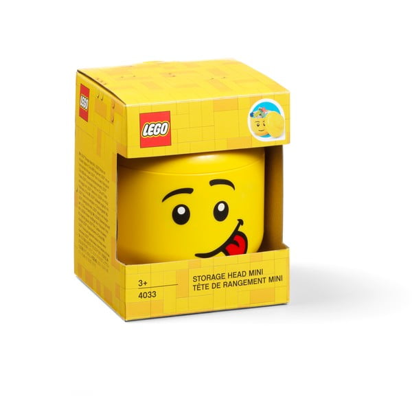 Žlutý úložný box LEGO® Silly, ø 10,6 cm-image-4