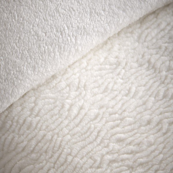 Krémové povlečení na dvoulůžko 200x200 cm Textured Wave Faux Fur – Catherine Lansfield-image-3