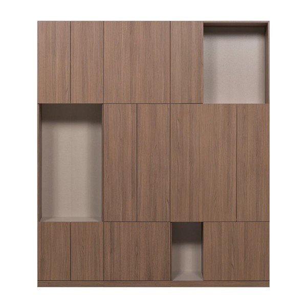 Modulární skříň v tmavě přírodní barvě 188x215 cm Build – WOOOD