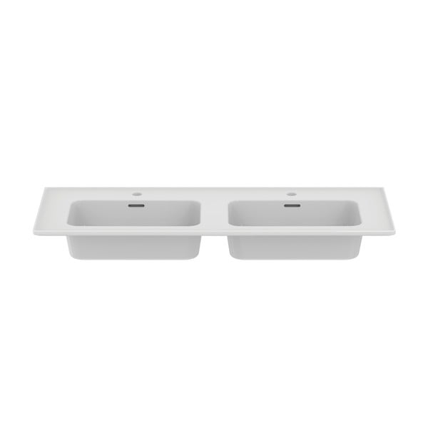 Bílé keramické dvojumyvadlo 124x46 cm Strada II – Ideal Standard