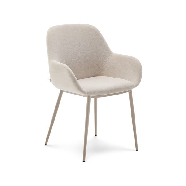 Krémové čalouněné jídelní křeslo Konna – Kave Home