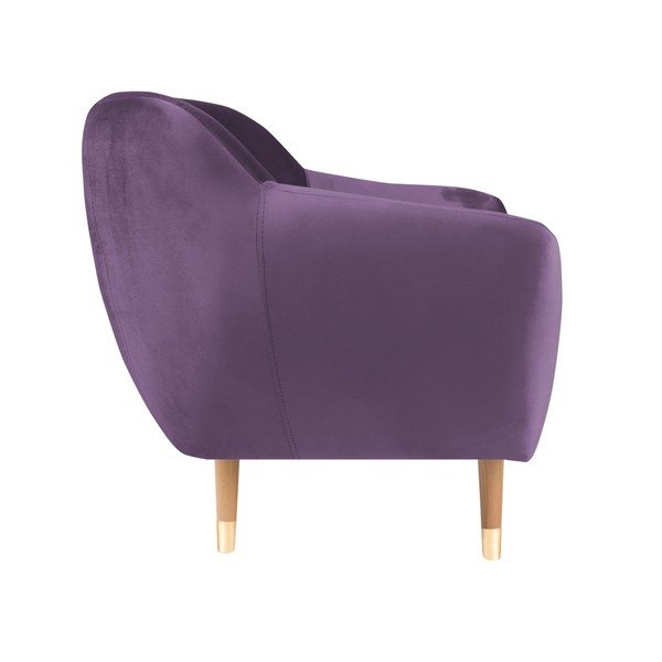 Fialové sametové křeslo Mazzini Sofas Benito-image-3