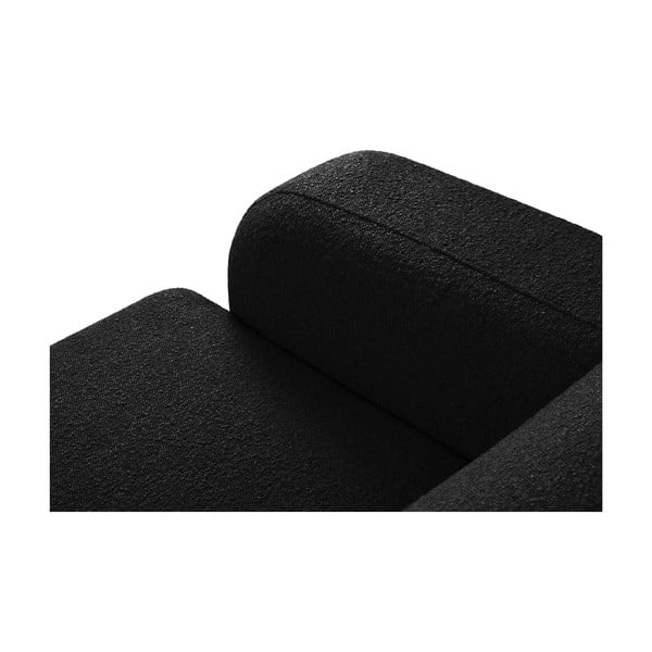 Černá rohová pohovka z textilie bouclé (pravý roh) Molino – Micadoni Home-image-4
