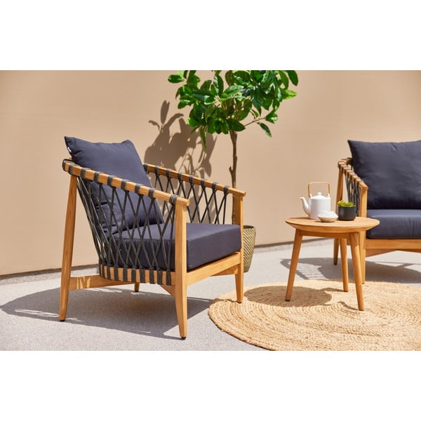 Dřevěné zahradní křeslo v přírodní barvě Bora Bora – Hartman-image-1