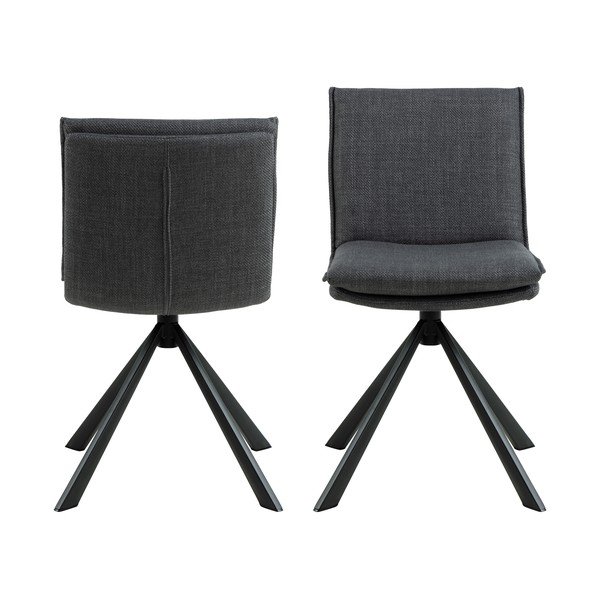 Tmavě šedá jídelní židle Flynn – Actona-image-3