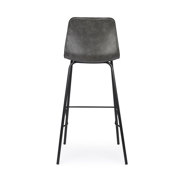 Tmavě šedá čalouněná barová židle (výška sedáku 75 cm) Kyra – Bizzotto-image-4