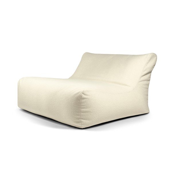 Krémový sedací vak z textilie bouclé Sofa Lounge – SLOWDOWN