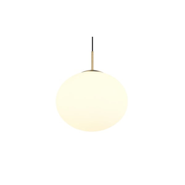 Závěsné svítidlo v bílo-zlaté barvě se skleněným stínidlem ø 30 cm Fomento – Trio-image-3