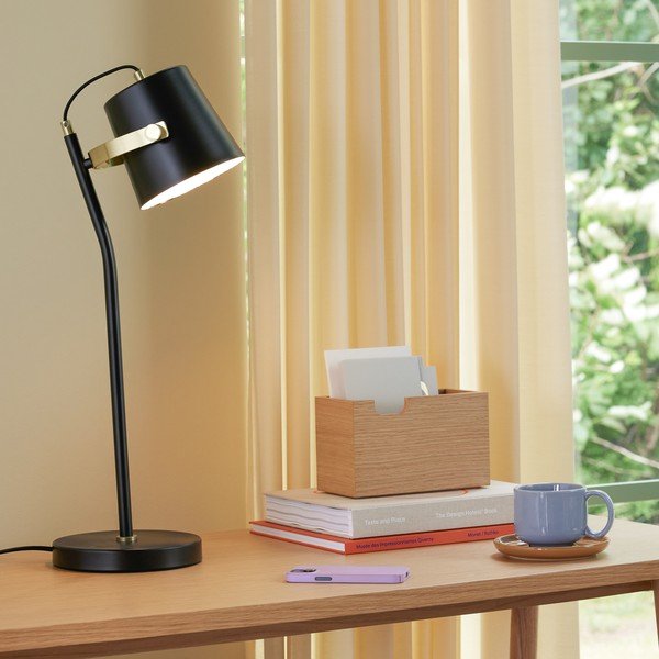 Černá stolní lampa Hübsch Gorel-image-1