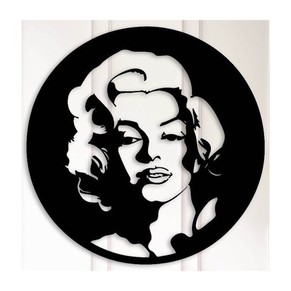 Černá nástěnná dekorace Marilyn