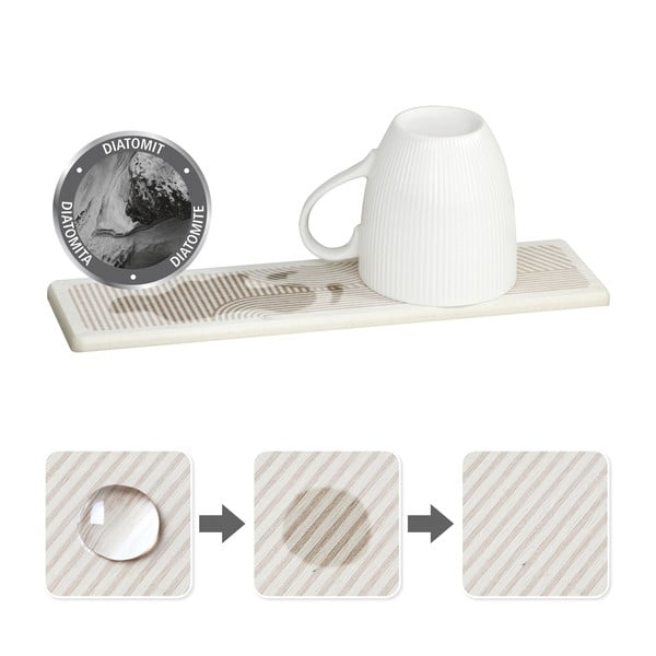Béžová z křemeliny odkapávací podložka na nádobí 30x8 cm Damon – Wenko-image-3
