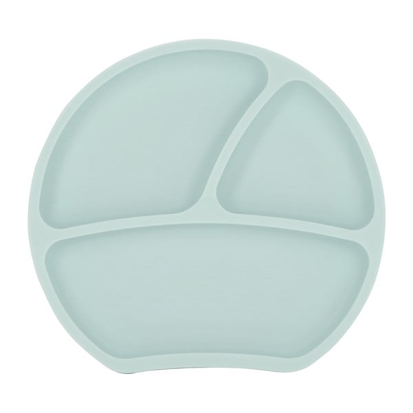 Světle modrý silikonový dětský talíř 19x20,5 cm – Kindsgut-image-3