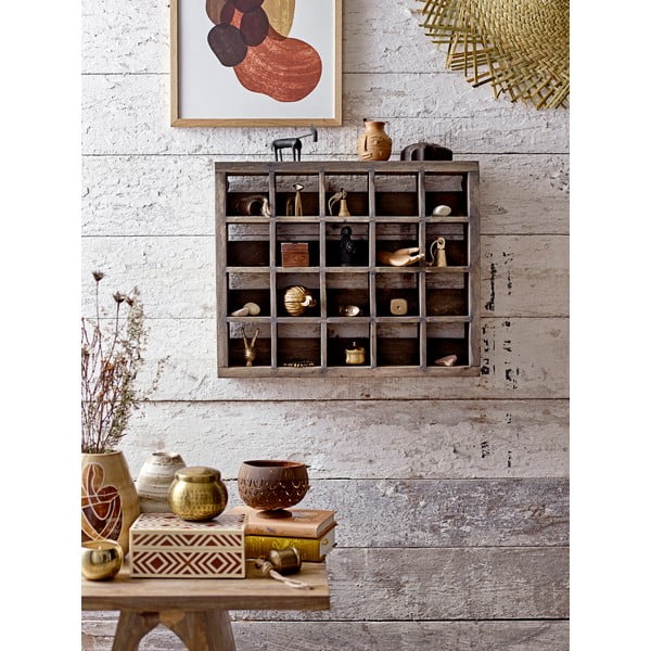 Hnědý dekorativní dřevěný úložný box 6,5x4,5x4 cm Cemile – Bloomingville-image-3