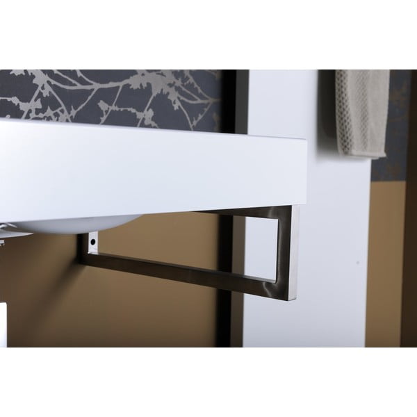 Ocelová podpěra pracovní desky ve stříbrné barvě 49x4 cm – Sapho-image-1