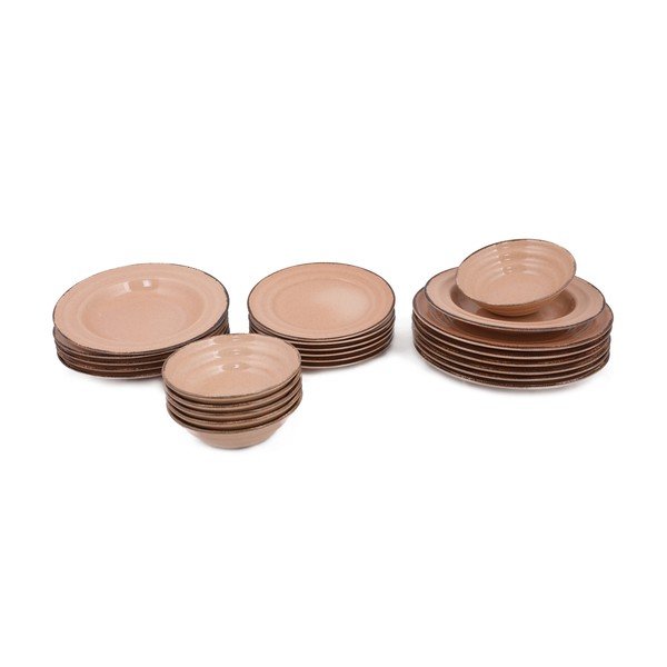 24dílná sada oranžového porcelánového nádobí Kütahya Porselen Basis-image-3