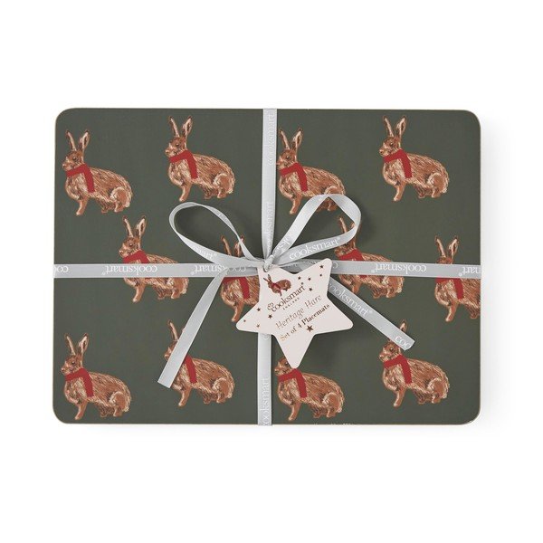 Korková prostírání v sadě 4 ks 21,5x29 cm Heritage Hare – Cooksmart ®