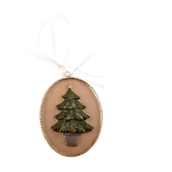 Závěsná ozdoba s motivem vánočního stromu Dakls, délka 5,5 cm