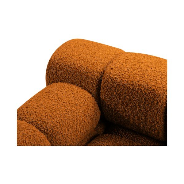 Modulární pohovka z textilie bouclé v terakotové barvě 188 cm – Micadoni -image-4