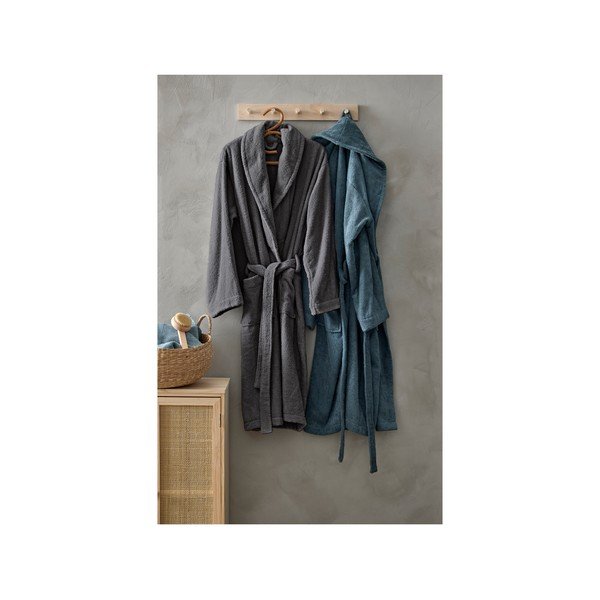 Šedý župan z organické bavlny velikost L/XL - Södahl-image-2