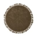 Hnědý vlněný kulatý koberec ø 110 cm Lenea - Bloomingville