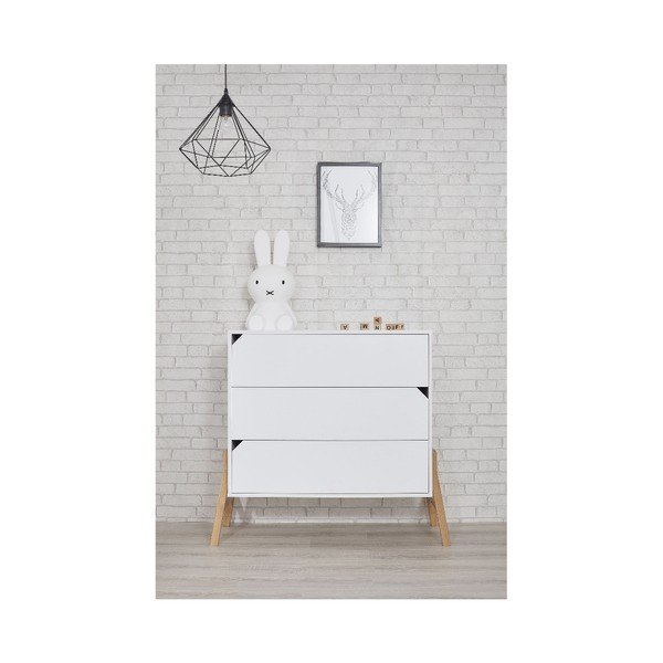 Bílá komoda se 3 šuplíky BELLAMY Lotta-image-4