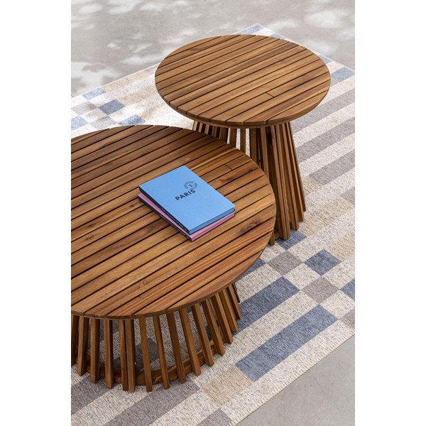 Kulatý zahradní konferenční stolek z masivu akácie ø 70 cm Rodano – Bizzotto-image-1