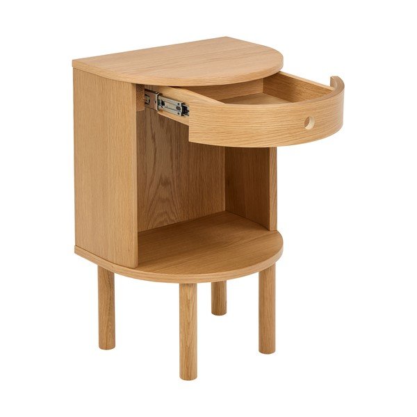 Noční stolek v dekoru dubu ve světle přírodní barvě Paron – Actona-image-3