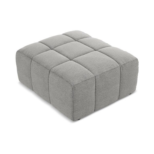 Šedá podnožka z textilie bouclé Aloha – Makamii-image-2