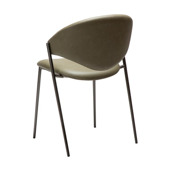 Khaki jídelní židle z imitace kůže Zone – DAN-FORM Denmark-image-3