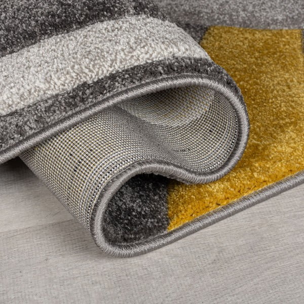 Okrově žluto-šedý běhoun 60x230 cm Elude Orb – Flair Rugs-image-2