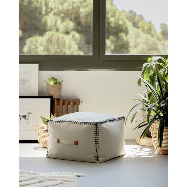 Béžový taburet Anahi – Kave Home-image-1