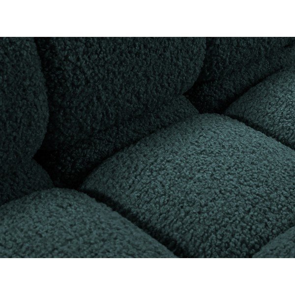 Modulární pohovka z textilie bouclé v petrolejové barvě 188 cm – Micadoni -image-3