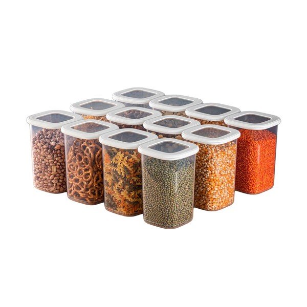 Plastové dózy v sadě 12 ks na potraviny Fresco – Hermia