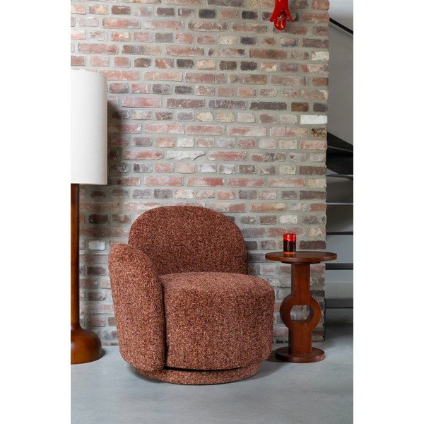 Červené otočné žinylkové křeslo Rose – Dutchbone-image-1