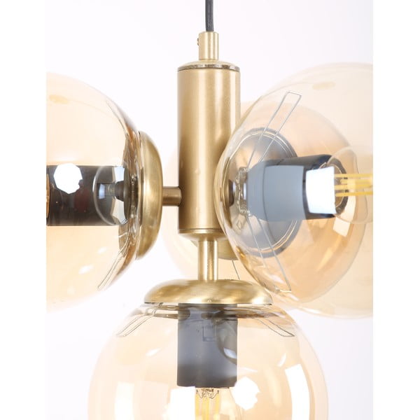 Závěsné svítidlo se skleněným stínidlem ve žluto-zlaté barvě ø 15 cm Hector – Squid Lighting-image-2