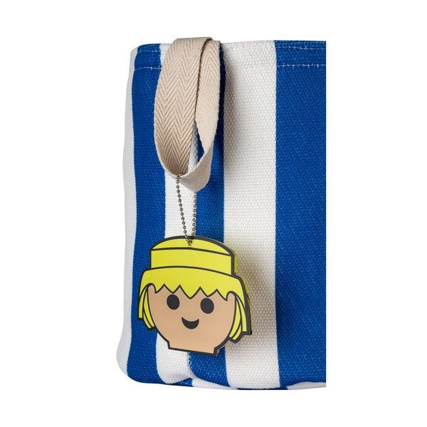 Modrý látkový dětský koš na hračky ø 30x28 cm Stripes – Playmobil-image-3