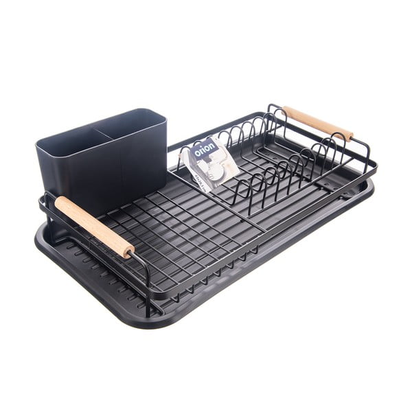 Černý kovový odkapávač 43x23,5 cm Radka – Orion