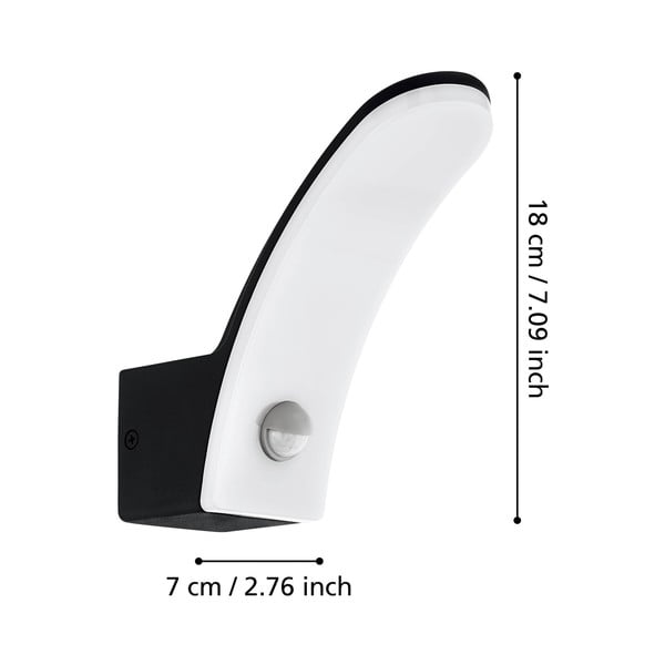 LED nástěnné venkovní svítidlo (výška 18 cm) FIUMICINO – EGLO-image-2