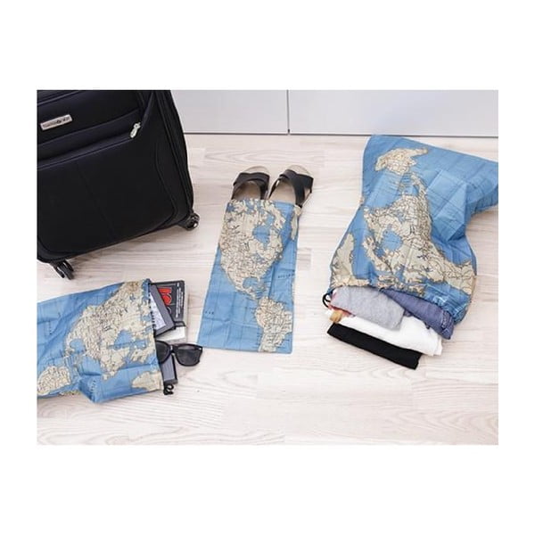 Sada 4 cestovních tašek Kikkerland Maps-image-1