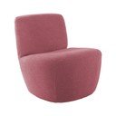 Růžové křeslo z textilie bouclé Ada – Leitmotiv